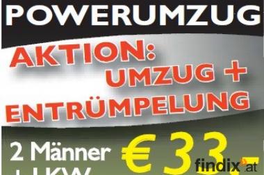 Billiger Umzug Wien, nur € 33/Stunde