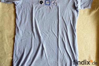Blau/weiß gestreiftes Nachthemd Gr.38
