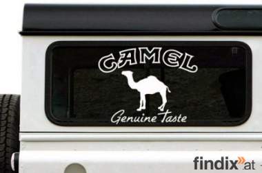 CAMEL Genuine Taste Aufkleber weiss ca. 15 x 11,7cm