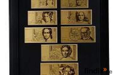 Deutsche Mark-GeldscheineSet aus 24K Gold