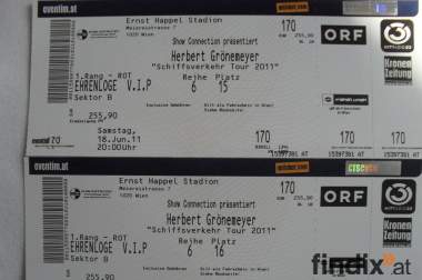 Herbert Grönemeyer VIP Tickets Ehrenloge Wien Ernst 