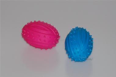 Hundespielzeug - Gummi Rugby Ball Pink oder Blau um 