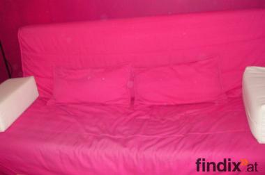 IKEA-Couch "Beddinge HÅVET" in pink, Bezug 