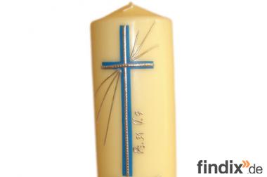 Kerzen Zylinder mit Glockenspitze zur Taufe