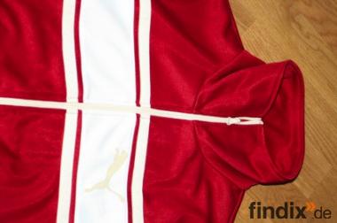 Puma Trainingsjacke rot/weiß - Rarität aus den 80er
