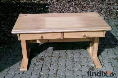 Schreibtisch aus Massivholz mit aufklappbarer 