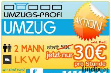 Umzugs-Profi.at - 2 Mann + LKW um 30€/h - Umzug, 