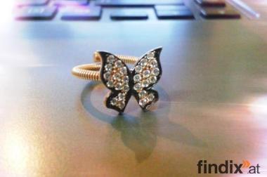 Weihnachtsgeschenk: Silber Ring Schmetterling