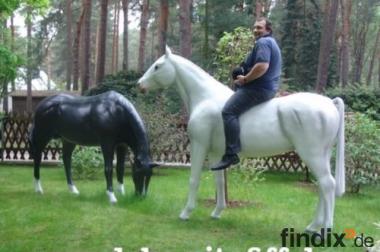 Zwei Deko Pferde als Blickfang für Ihren Garten...
