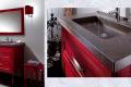 Luxus - Badmöbel mit Waschbecken aus Naturstein