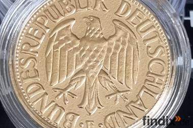 1 Deutsche Mark - Münze mit 24K-Goldauflage | 