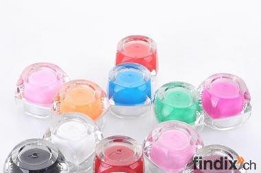 12 Dosen Farben 8ml UV Gel Nagelgel Colorgel Nail Art