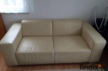 2-teiliges Leder-Sofa