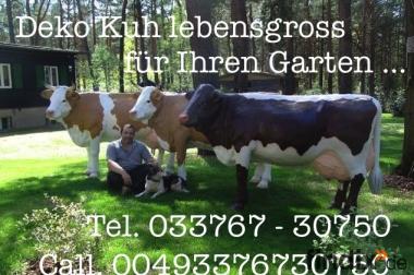 3 Deko Kühe lebensgross für Deinen Garten...