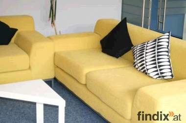 3-teilige Sofa-Kombination + Hocker