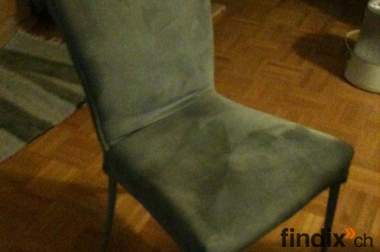 6 Stühle anthrazit bezug abnehmbar und waschbar