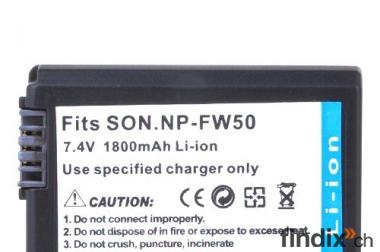 7,4V 1800mAh Ersatzakku für Sony NP-FW50 npfw50 