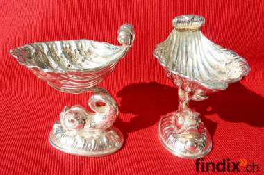 Antike Silber Salzschalen italienisch
