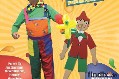 Clown Kindershows Zauberer Ballonkunst  zum 