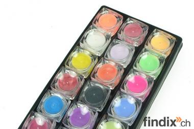 Color Acrylic Nail Powder Designs 18 Farben Nailart 