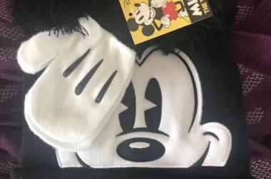 Disney Micky Maus Set Beanie Cap Mütze und Handschue