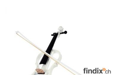 E-Geige weiss mit Bogen neu