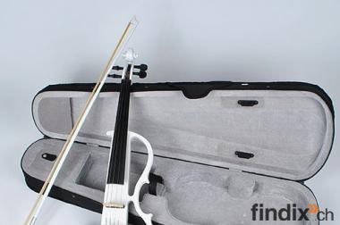 Elektrische Violine kaufen 4/4 weiss mit Zubehöre