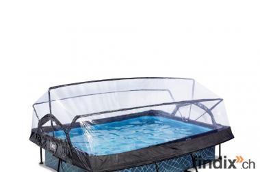 EXIT Stone Pool 220x150x65cm mit Filterpumpe und 
