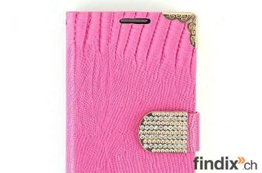 Galaxy S4 Case Cover schweiz Luxus Etui Hülle pink