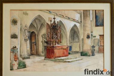 Gemälde-Aqu. ELLEN JOLIN, Franziskanerkirche in 