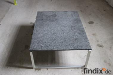 Granittisch für Couch mit Alugestell (L: 110cm/B: 