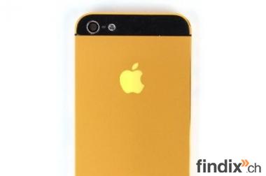 iPhone 5 Akkudeckel Backcover gold+Werkzeug