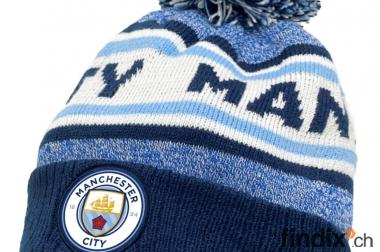 Manchester City Beanie Man City Mütze Bommel Wappen 