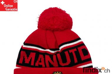 Manchester United Mütze Bommel Fan Beanie Manu 