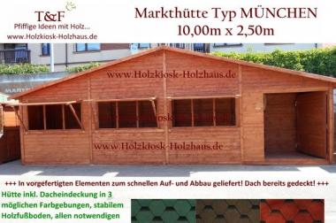 Markthütte Marktbude Verkaufshütte 10mx2,5m 