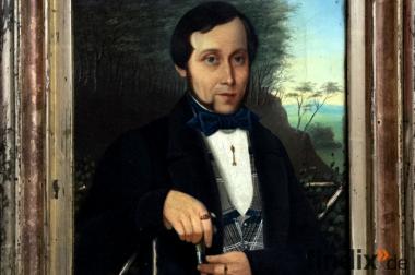 Öl-Gemälde BIEDERMEIER um 1840, Reicher Kaufmann in