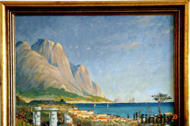 Ölgemälde Eduard Edler (1887), Bucht vor Capri 