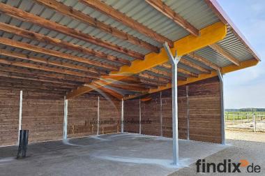 Offenstall bauen & Pferdeunterstand TOP Weidehütte -
