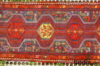 Orientteppich Akstafa Sumach Sumakh antik 288x117 