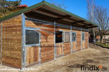 Pferdestall bauen - Aussenboxen Pferdeboxen 