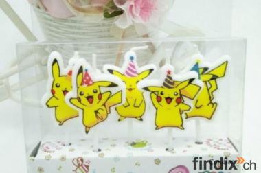 Pokémon Pikachu Kerze Kerzen Set 5 Stück 