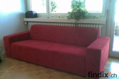 rotes Sofa von Interio, quasi neuwertig