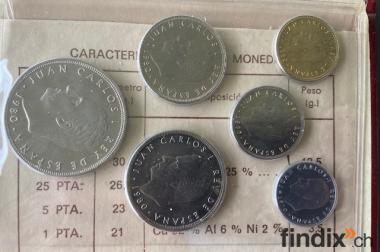 Satz Peseten Spanien