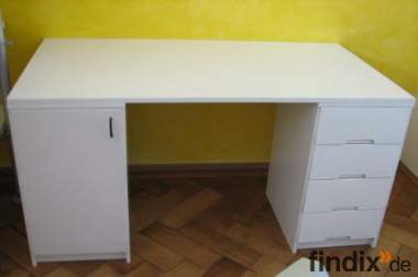 Schreibtisch 150x80x74cm, weiß Stuhl GRATIS!