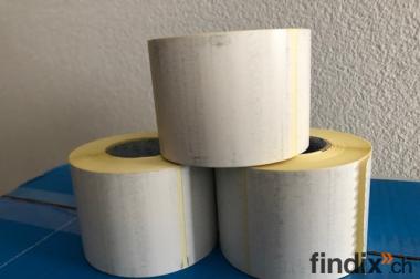 Thermoetiketten Rollen 60x32mm permanent haftend