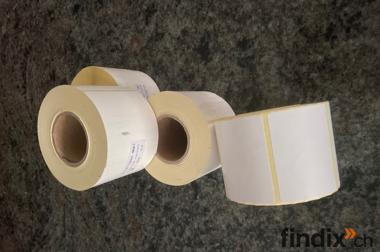 Thermoetiketten Rollen 60x45mm permanent haftend