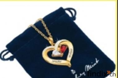 Wir bleiben immer zusammen Diamant Herz Anhänger