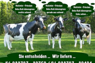 Zwei x Holstein - Friesian deko Kuh &. Deko Kalb 