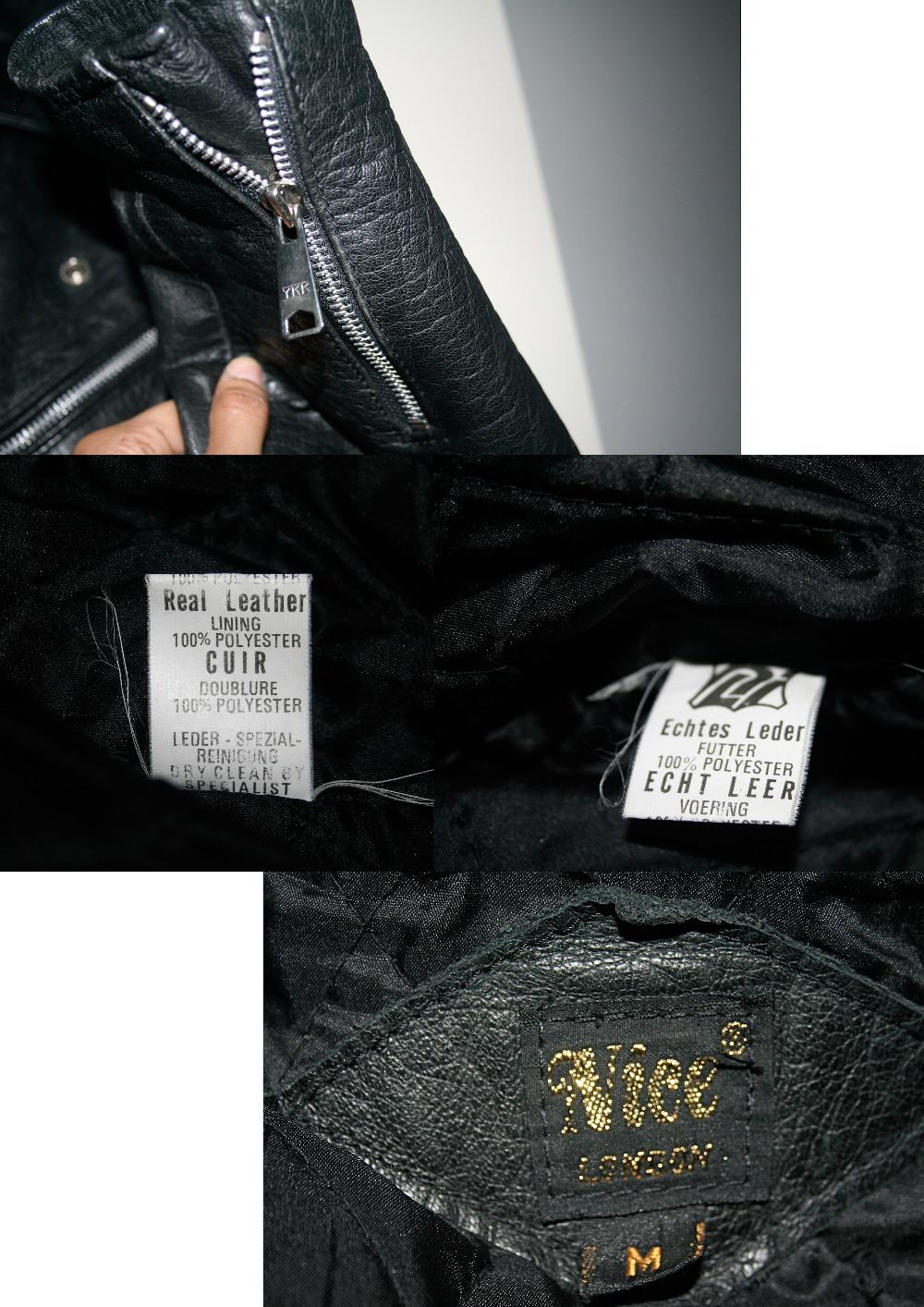 NICE of London, Biker Lederjacke, Retro 40's50's, 927686 NICE of London, Biker Lederjacke, Retro 40's50's, 927686