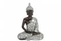 Buddha in silber-schwarz